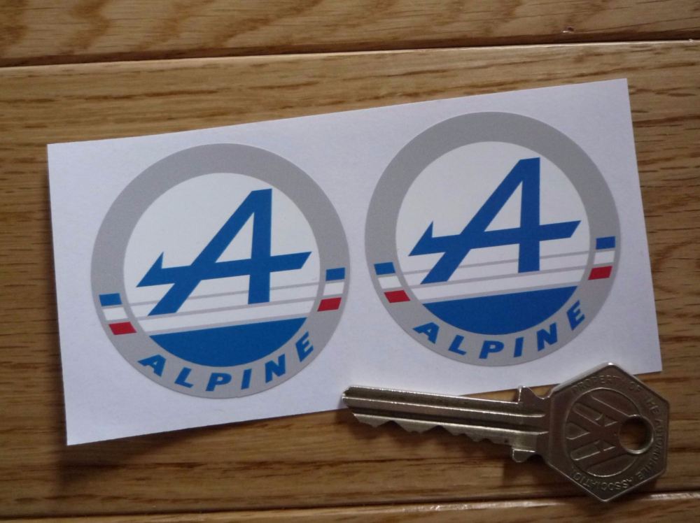 Alpine Logo Circular Stickers. 2