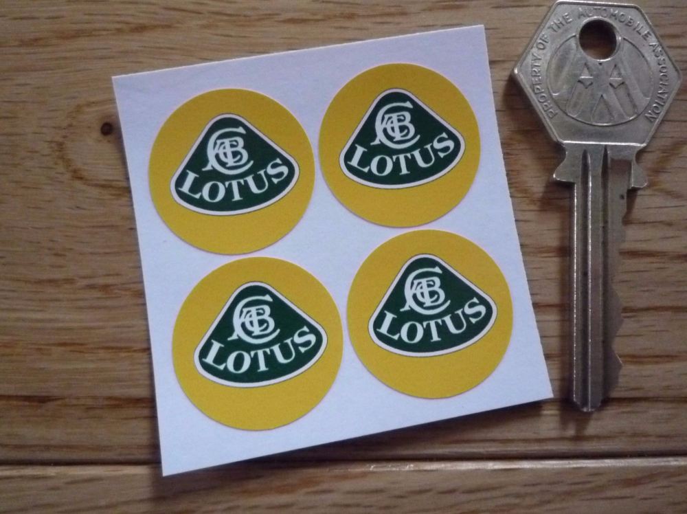 Lotus Logo Stickers. Set of 4. 25mm.