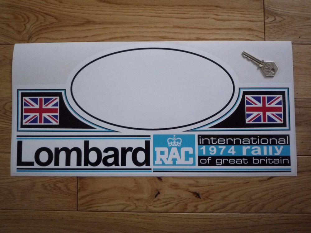 RAC Lombard International Rally of Great Britain 1974 Plate Sticker. 18
