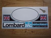 RAC Lombard International Rally of Great Britain 1974 Plate Sticker. 18".