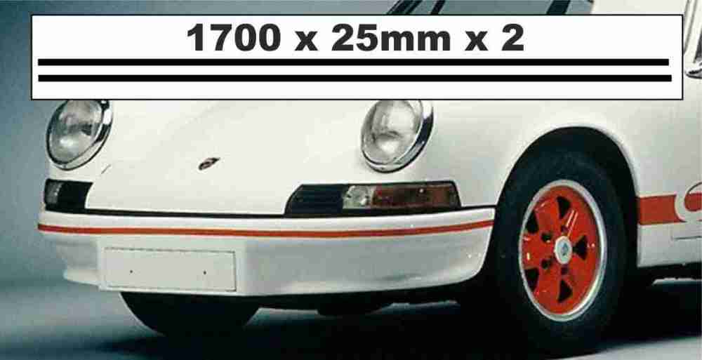 Porsche 911/Carrera etc. Car Bumper Stripe Stickers. 67