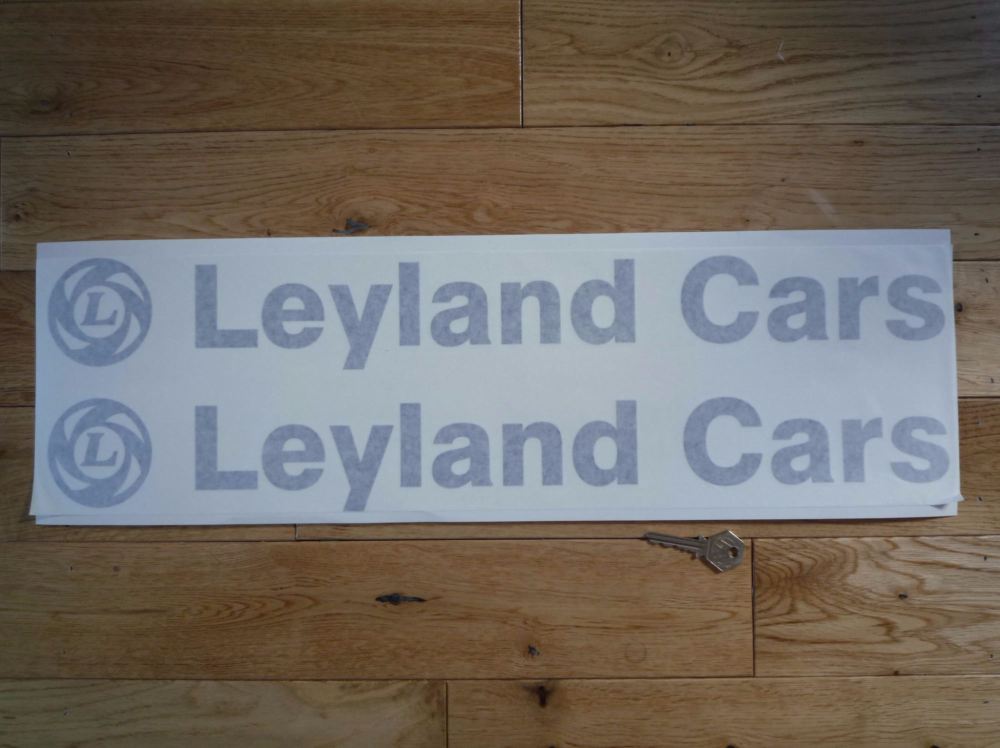 Leyland Cars Cut Text Stickers. 23