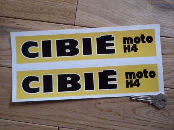 Cibie Moto H4 Style 2 Stickers. 10" Pair.