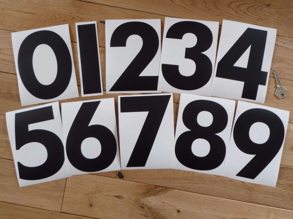 Racing Numbers Stickers. Chapman Font. Various Sizes.