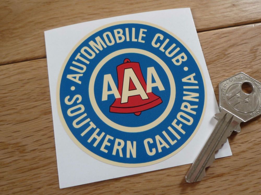 AAA Automobile Club Southern California Cream Sticker. 3