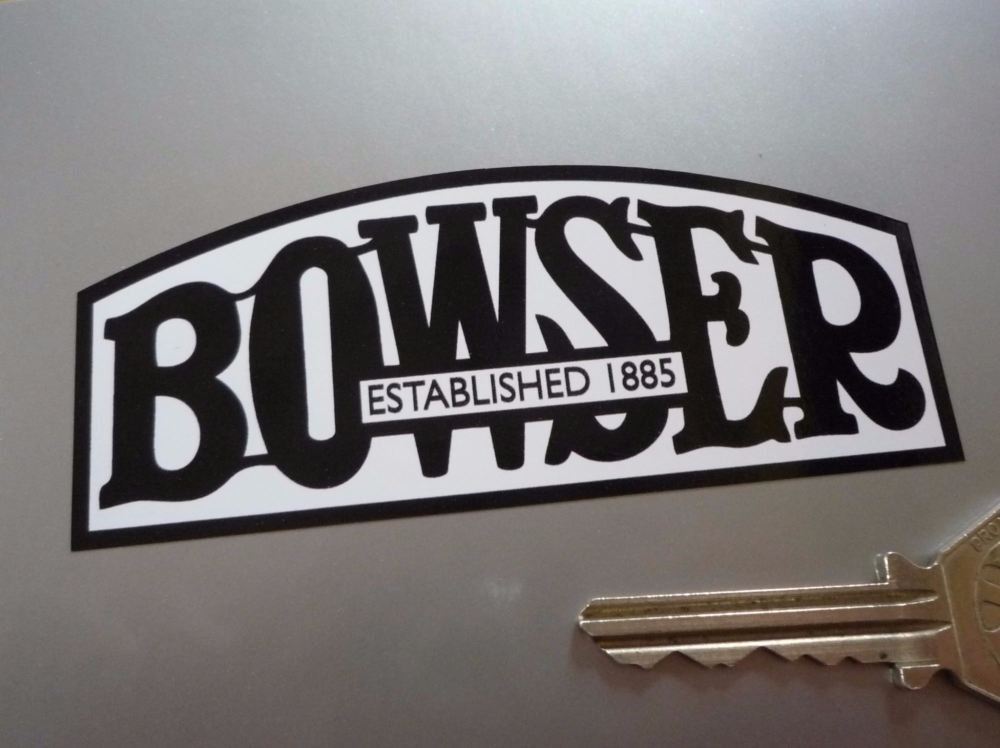 Bowser Petrol Pump Sticker. 4" or 8".