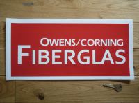 Owens/Corning Fiberglas Red & White Oblong Sticker. 16