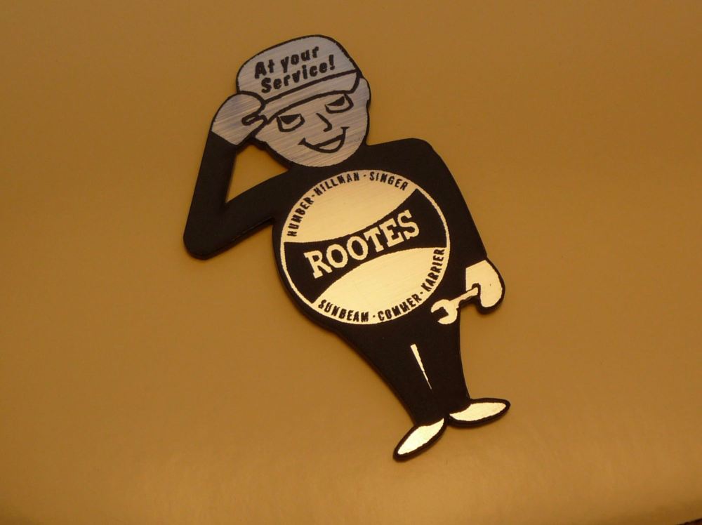 Rootes Service Man Style Laser Cut Magnet. 2.5"