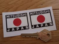 Mitsubishi Japan Hinomaru Style Stickers. 2