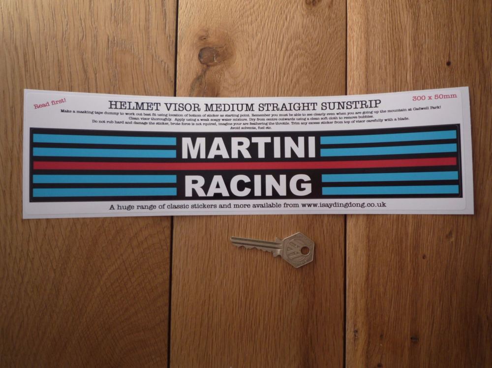 Martini Racing Helmet Visor Straight Sunstrip Sticker. 12