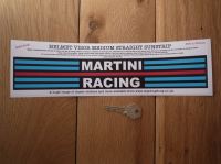 Martini Racing Helmet Visor Straight Sunstrip Sticker. 12". 35mm or 50mm Tall.