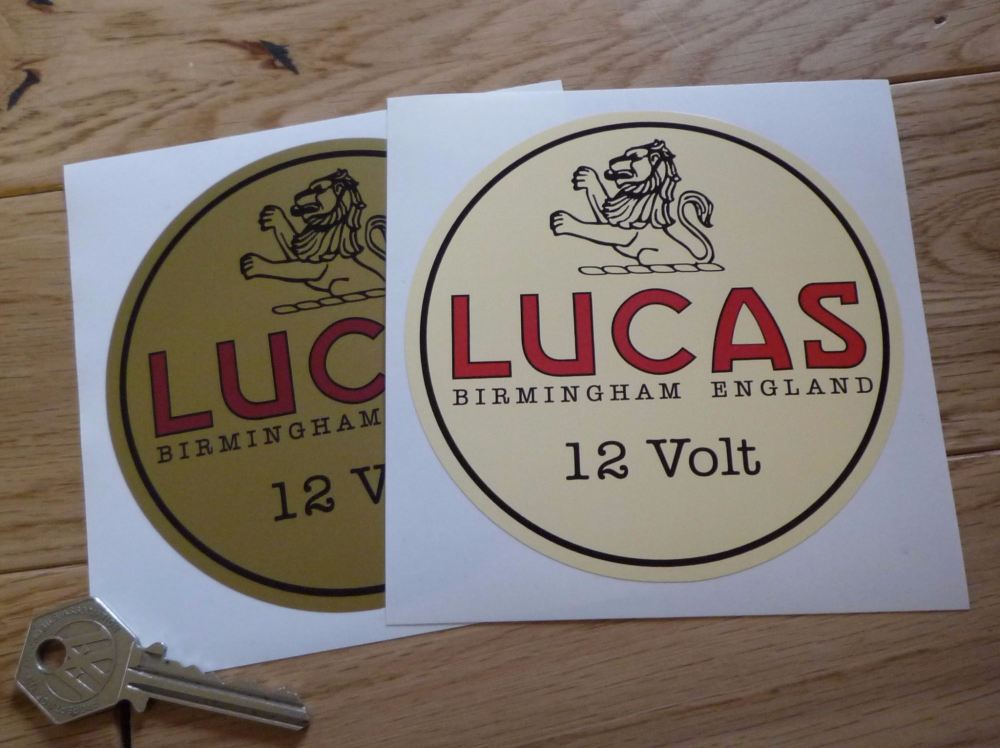 Lucas battery sticker 