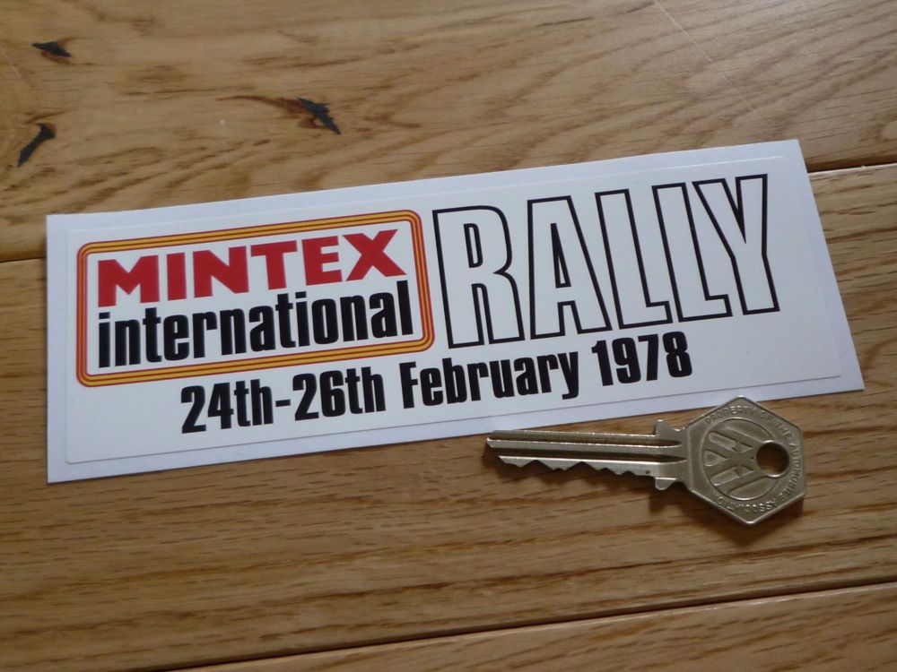 Mintex International Rally 24th-26th February 1978 Sticker. 6.25