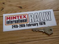 Mintex International Rally 24th-26th February 1978 Sticker. 6.25".