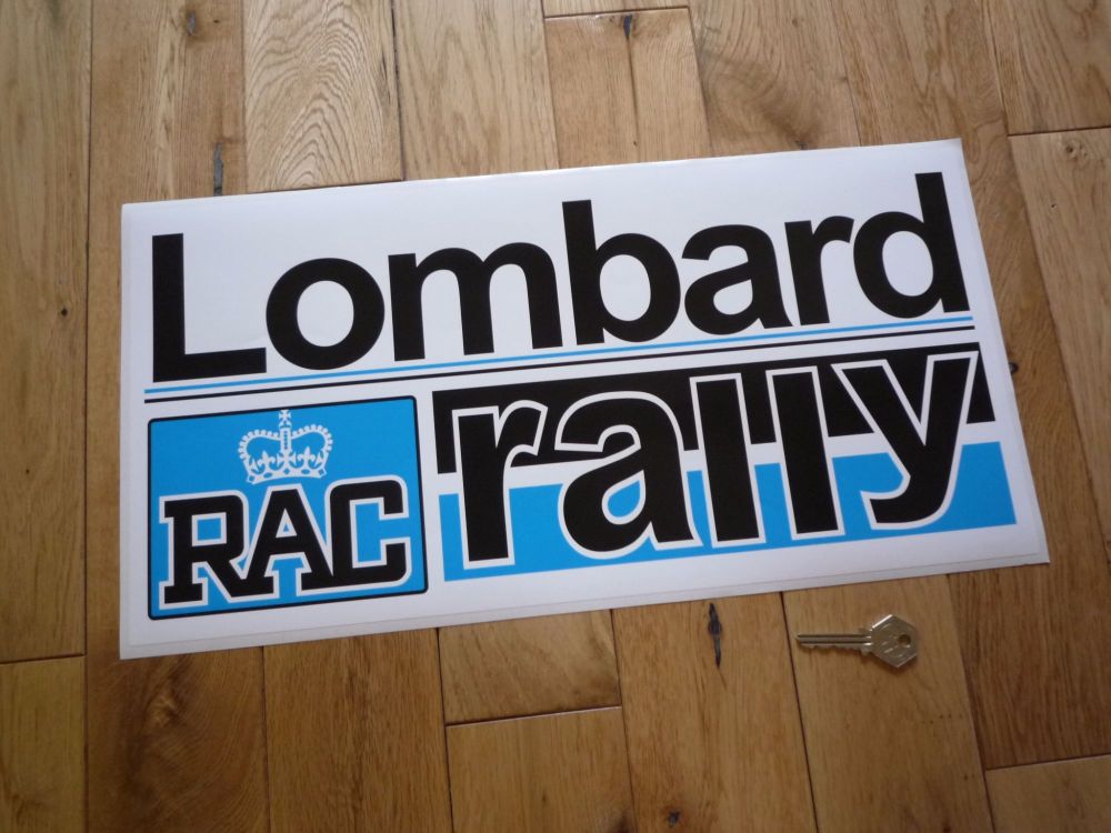Lombard RAC Rally Black & Blue Sticker. 6