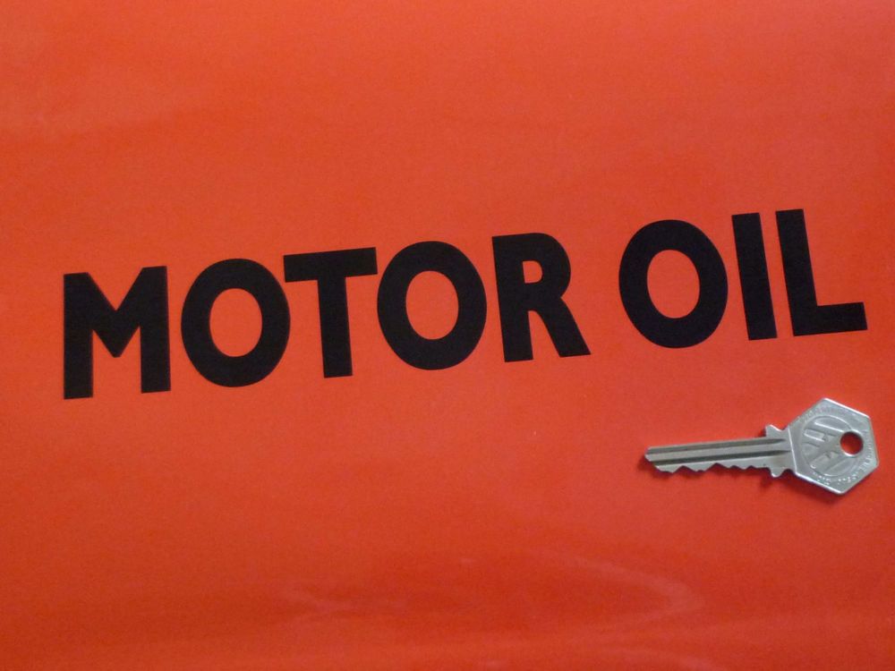 Motor Oil Cut Text Sticker. 22".