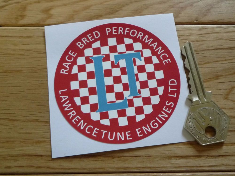 Lawrence Tune Engines Ltd Race Bred Performance Circular Sticker. 3".