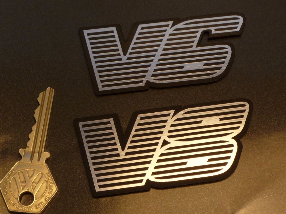 TVR V6 or V8 Laser Cut Self Adhesive Car Badge. 3.5