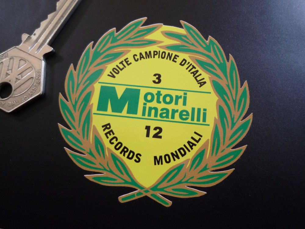 Motori Minarelli 12 Records Mondiali Garland Sticker. 2.75