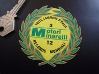 Motori Minarelli 12 Records Mondiali Garland Sticker. 2.75".