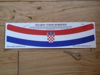 Croatia Flag Helmet Visor Curved Sunstrip Sticker. 12