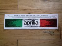 Aprilia Worn & Distressed Helmet Visor Straight Sunstrip Sticker. 12". 50mm Tall.