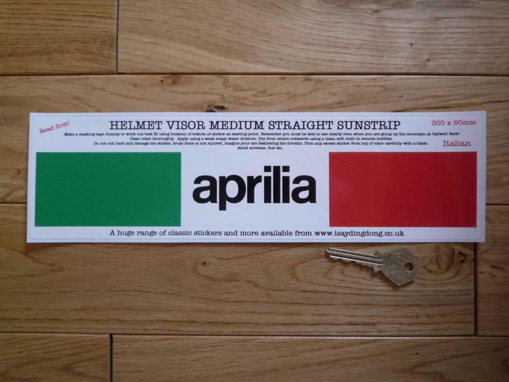 Aprilia Helmet Visor Straight Sunstrip Sticker. 12