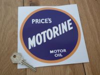 Price's Motorine Motor Oil Sticker. 12".