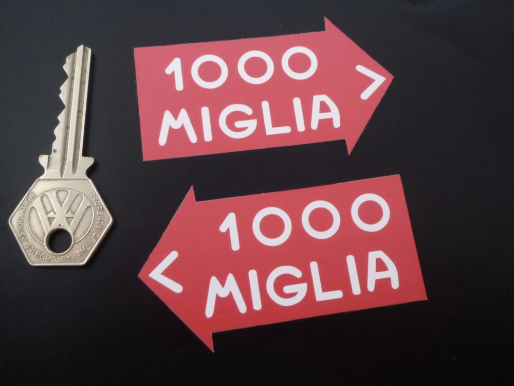 Mille Miglia Directional Close Cut Style Stickers. 3