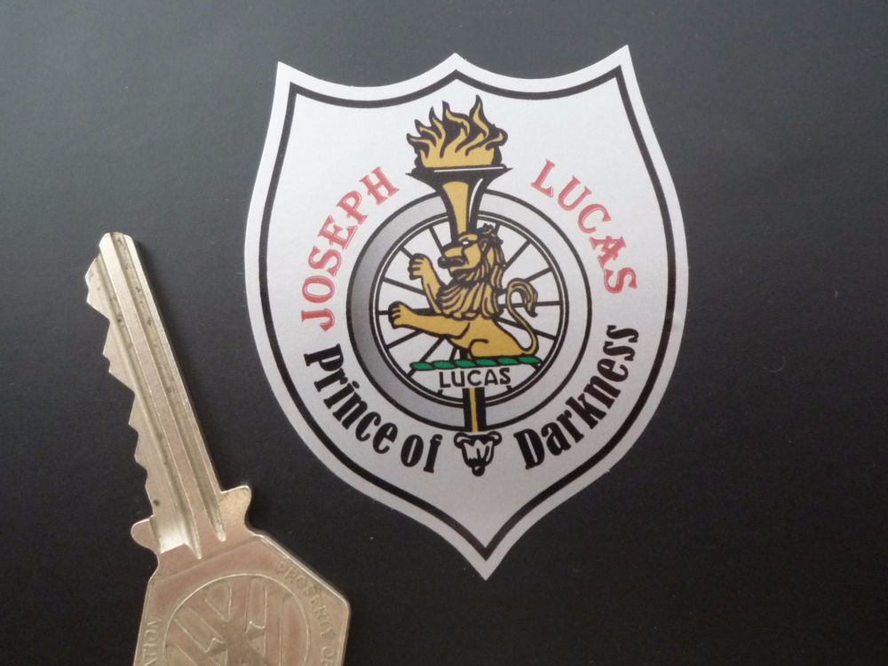 Joseph Lucas Prince of Darkness Shield Sticker. 2.25".