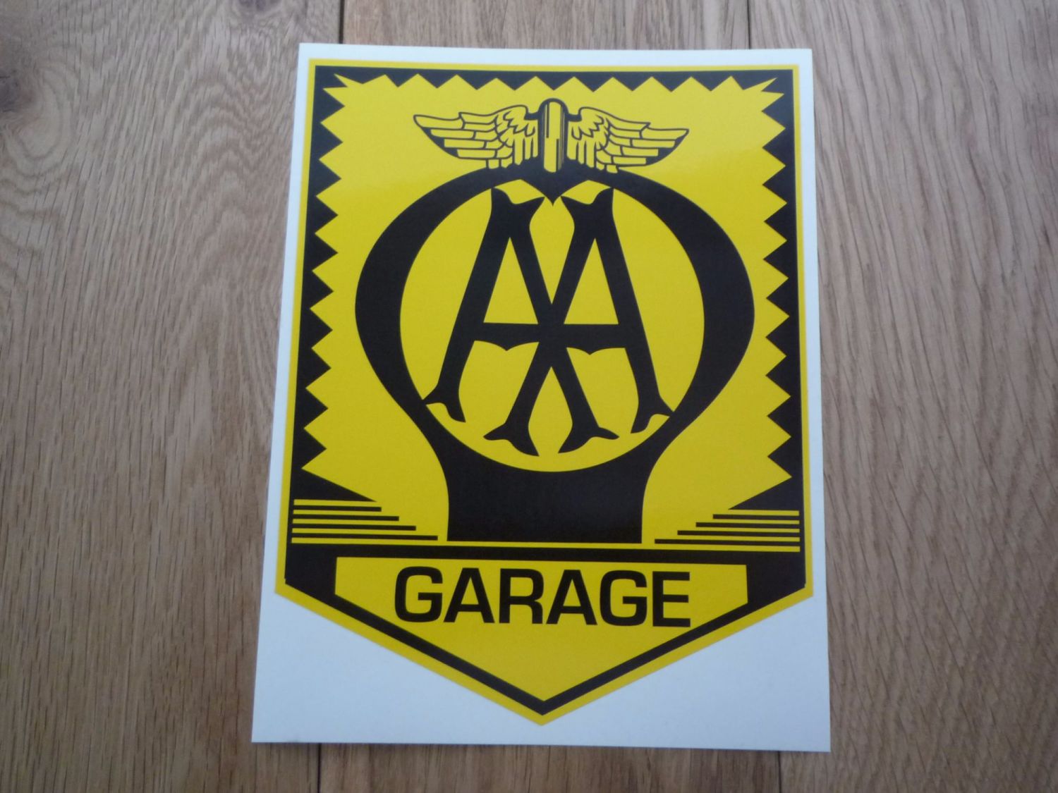 RAC Large Garage Sticker. 14" x 18".