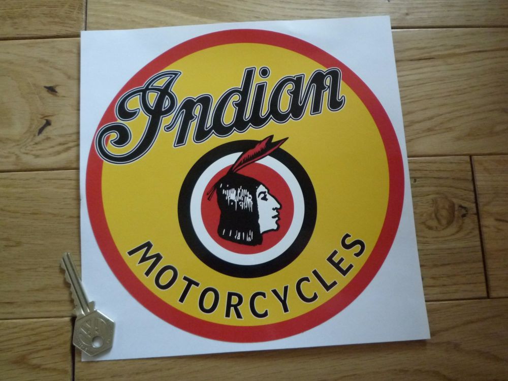 Indian Motorcycles Circular Chief Sticker. 8".