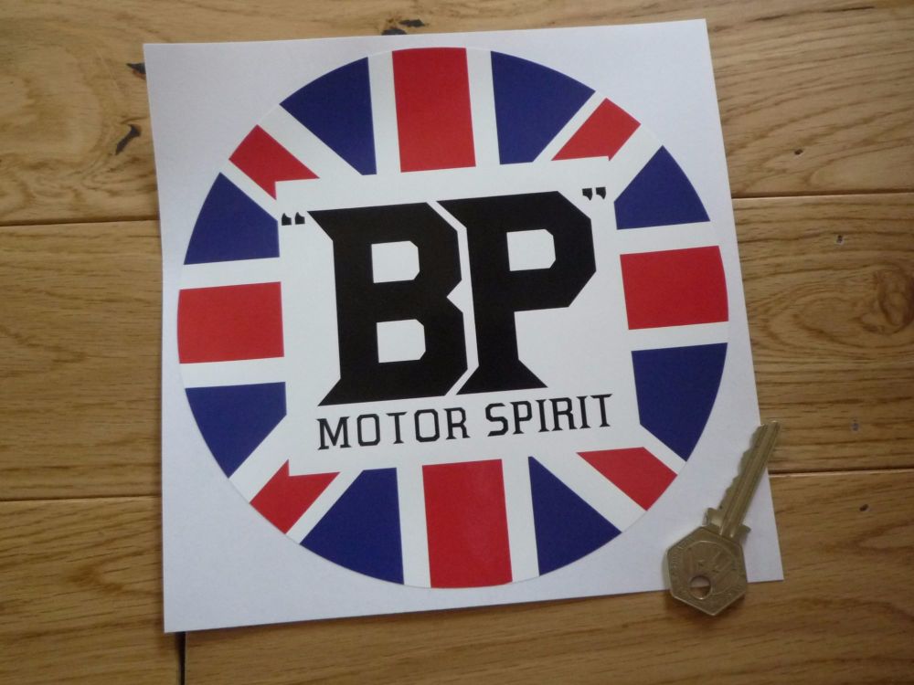 BP Motor Spirit Union Jack Pre-War Circular Sticker. 7
