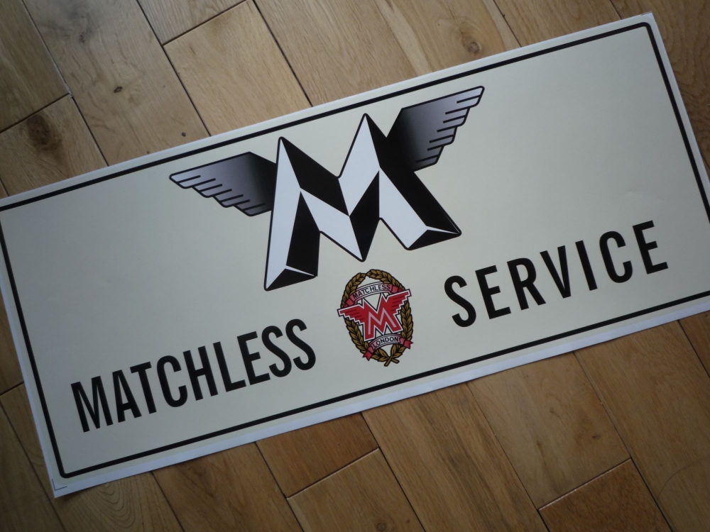 Matchless Motorcycles Sales & Service Workshop Sticker. 23.5".