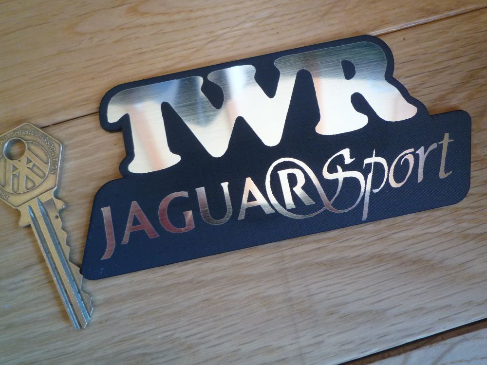 TWR Jaguar Sport Logo Laser Cut Self Adhesive Car Badge. 4.75".
