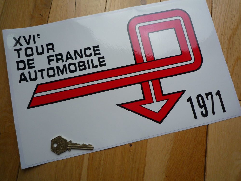 Tour de France Automobile 1971 Rally Plate Style Sticker. 13