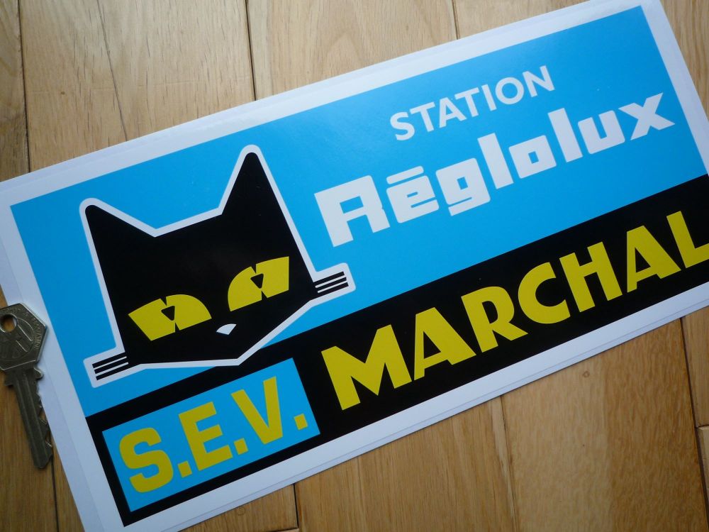 SEV Marchal STATION REGLOLUX Blue Background Sticker. 12