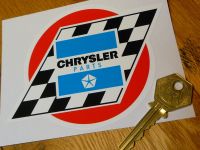 Chrysler Parts Chequered Flag Sticker. 5".