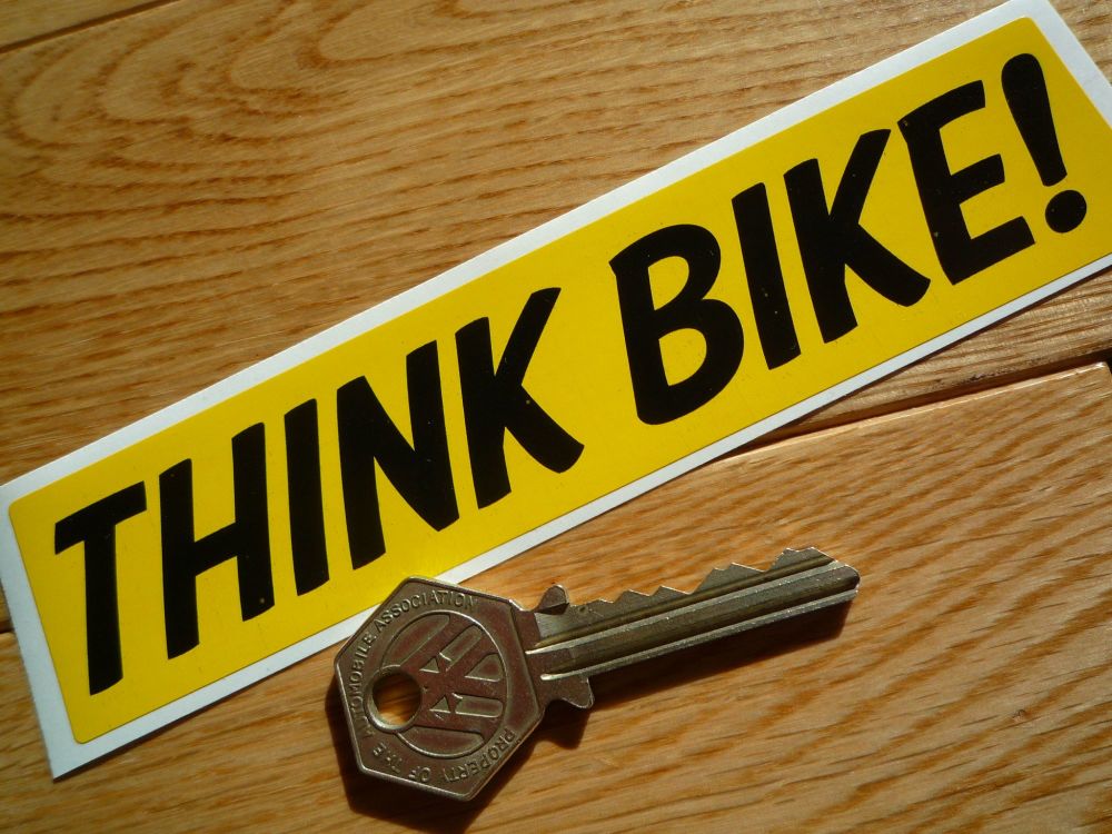 Think Bike! Self Adhesive Vinyl Car Sticker - 6"