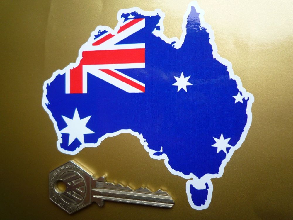 Australian Flag Shaped Car Sticker. 4