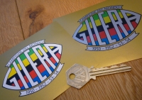 Gilera Rainbow Campione Del Mondo 1950-52-53-54 Sticker. 80mm.