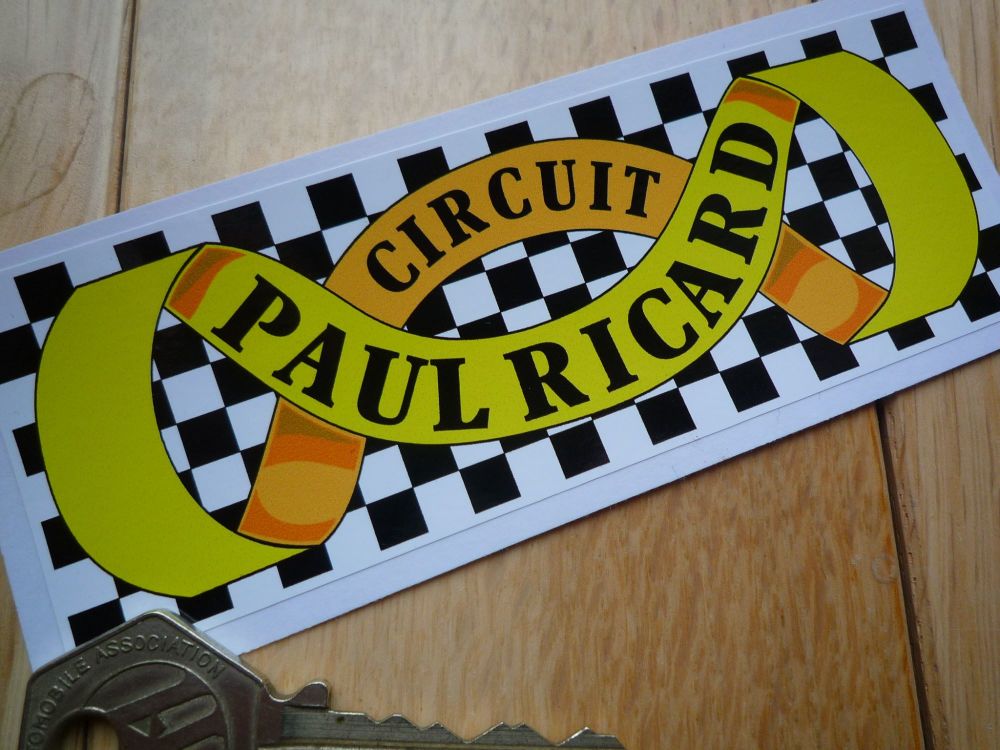Circuit Paul Ricard Scroll & Chequered Circuit Sticker. 5".