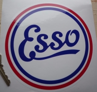 Esso Old Style Round Sticker. 10" or 12".
