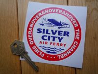 Silver City Airlines Air Ferry Circular Logo Sticker. 95mm.
