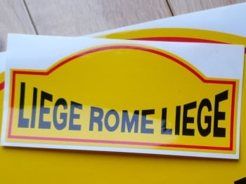 Liege Rome Liege Rallye Rally Plate Style Sticker. 6".