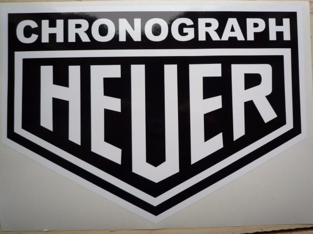 Chronograph Heuer Sticker. 12".