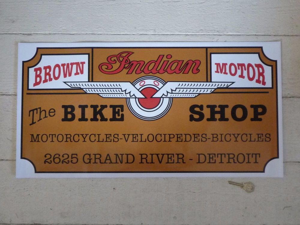 Indian Bike Shop Detroit Sticker. 24.5
