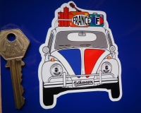 France Volkswagen Beetle Travel Sticker. 3.5".