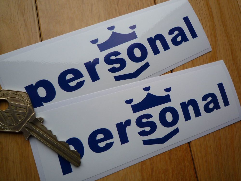 Nardi Personal Oblong F1 Ferrari Style Stickers. 6" Pair.