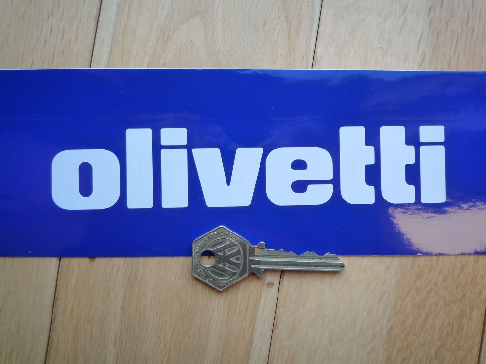 Olivetti Cut Text Sticker. 6".
